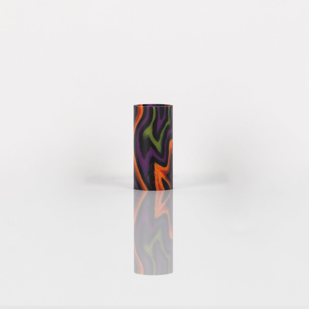 Green, purple and orange micarta sleeve
