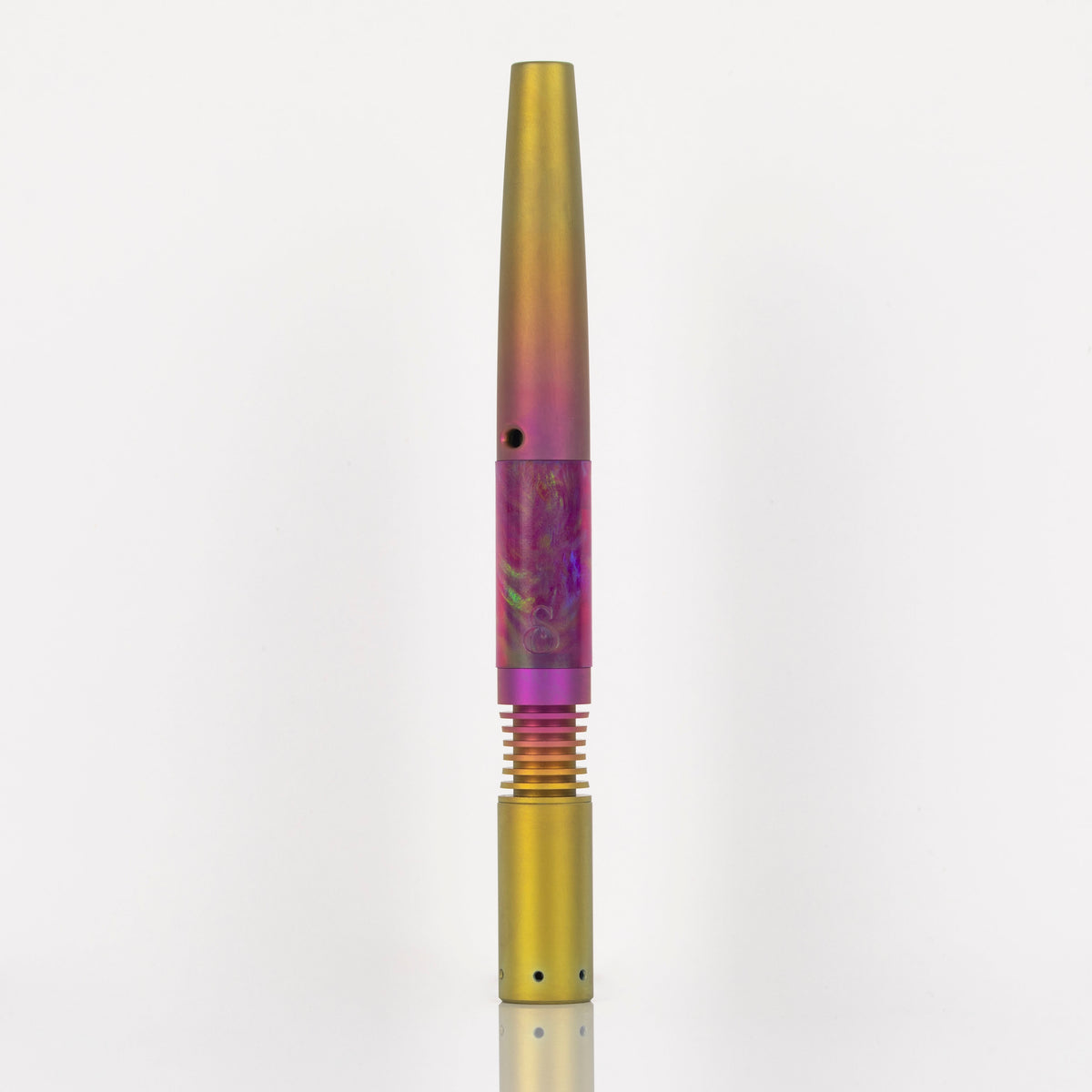 Titanium Simrell w/ Opal Sleeve & Faded Gold/Purple Anodizing