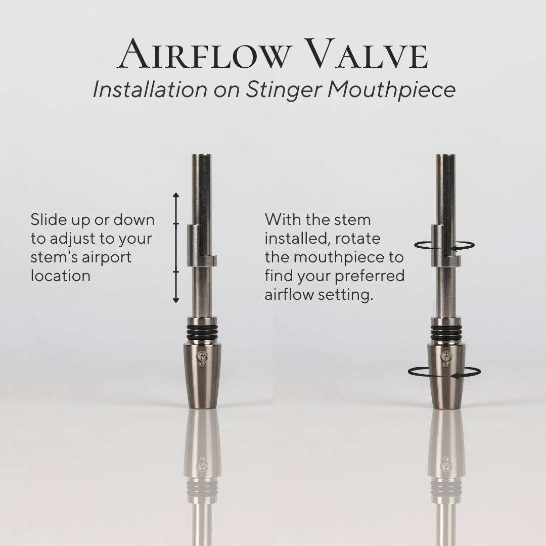 Titanium Airflow Valve & Spinning Mouthpiece Components